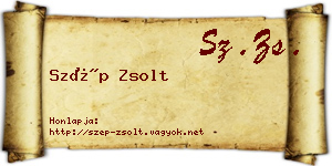 Szép Zsolt névjegykártya